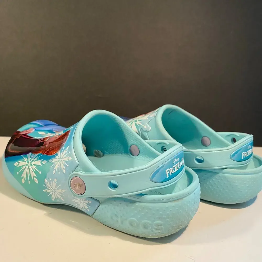 Crocs Frozen 2 Ice Blue 206804-ICBL kids shoes Size 1 Elsa Anna